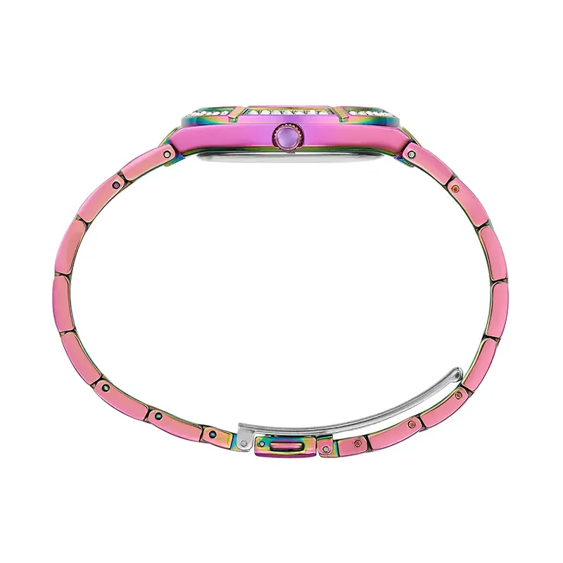 Guess Cosmo Quartz Silver Dial Purple Band Ladies Watch- GW0033L6